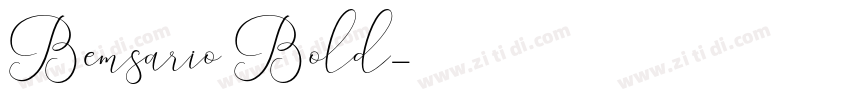 Bemsario Bold字体转换